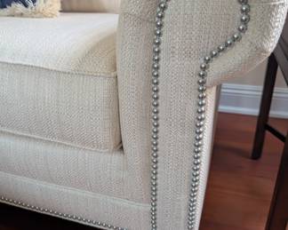 Ethan Allen Hastings Two Seat Sofa $300 Nickel Nailhead
