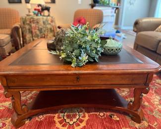 Coffee Table with leather top