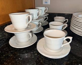 Johnson Brothers Richmond White Cups and Saucers