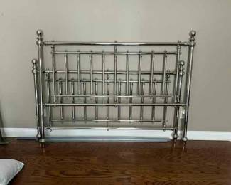 King Size Nickel Bed with Nickel Rails