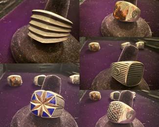 Men's David Yurman Rings ( Black Diamond, Onyx, Tigers eye)