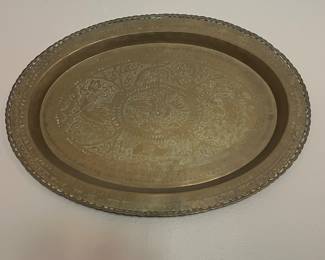 Large Oval Brass tray