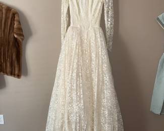 early 1960's Lace Wedding Gown