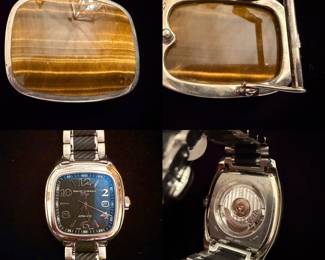 David Yurman Watch, David Yurman Tigers Eye Belt Buckle