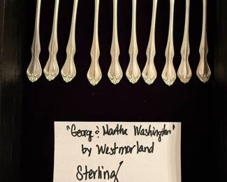 10 seafood forks in George and Martha Washington Sterling Flatware by Westmorland
