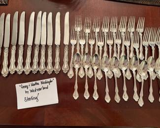 George and Martha Washington Sterling Flatware by Westmorland 