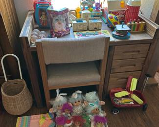 desk and kids toys