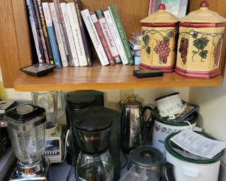 Rival crockpots, Osterizer blenders, Black and Decker coffee maker
