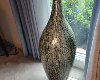 Tall lacquered vase