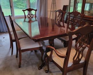Formal dining table and chairs