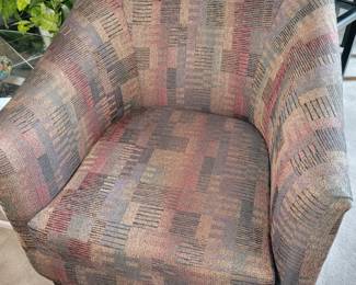 80s upholstered side chair. Carter.