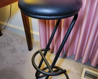 Modern black stool.