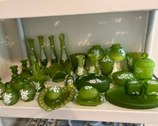Westmoreland Green glassware