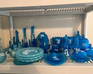 Westmoreland blue glassware