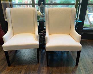 Williams Sonoma pair of off-white chairs in perfect, like new condition