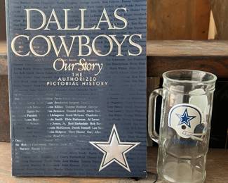 Dallas Cowboys vintage book and mug