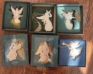 Lenox Christmas angel ornaments 