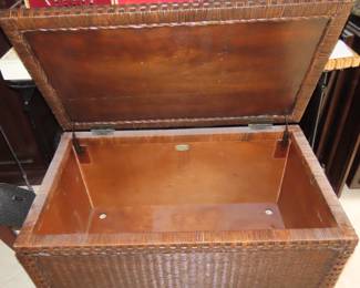 Wicker trunk.