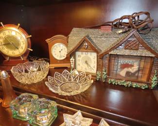 Antique electric clocks.