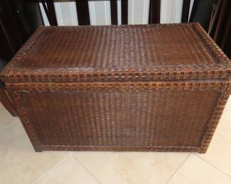 Wicker trunk.