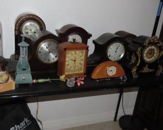 Antique clocks.