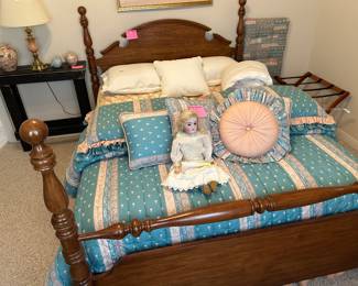 Both sizes Maple bed with headboard and footboard and mattress