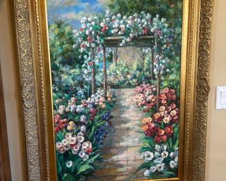 Jean Stephens framed oil painting