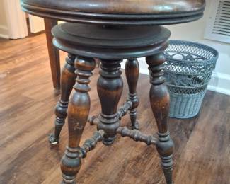 Vintage ball and Claw piano stool