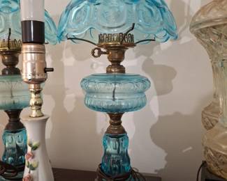 Pair of L.E. Smith Moon and Stars lamps