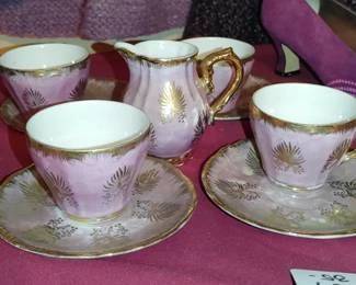 Beautiful little French cups /saucers & creamer