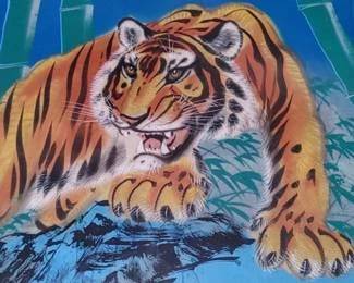 1970s watercolor tiger