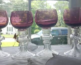 Victorian liquor glasses