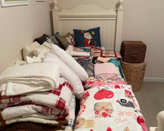 Twin bed with a trundle bed