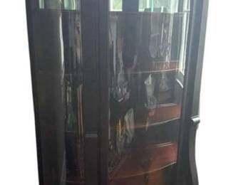 mahogany curio