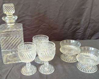 swirl decanter,glasses