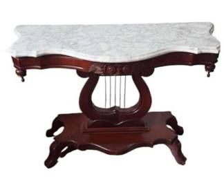 lyre harp table