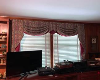 Drapes in music room