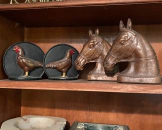 book ends and ash trays 