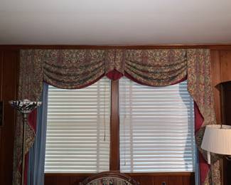 Drapes in music room