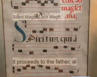 Large parchment with some Google translate