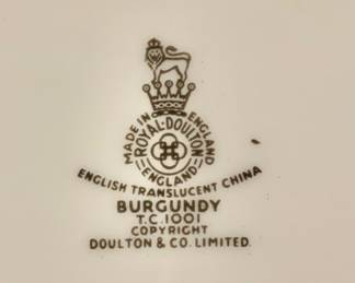 Royal Doulton Burgundy china