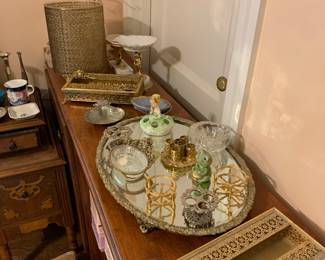 bathroom collectibles from mid-century