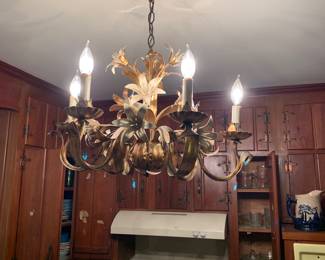 Mid-century chandelier -must be taken down AFTER sale concludes Saturday at 2:30