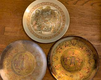 Reed and Barton Damoscene plates