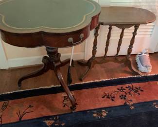 One of several drum tables and other occasional tables