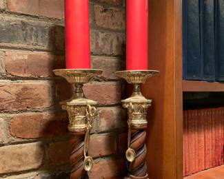 Funky Hollywood regency candlesticks