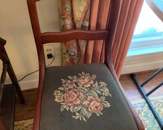 non-matching needlepoint chair