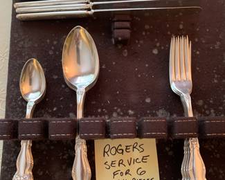 Rogers silver plate service for 6 -tons of silverplate