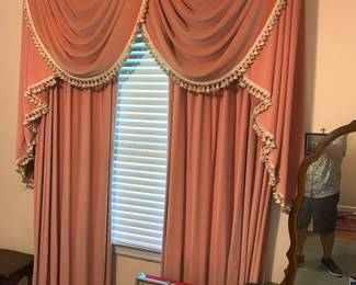 pink velevet bedroom drapes