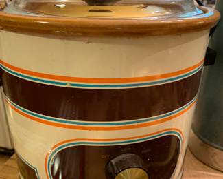 Vintage crock pot with bread baking insert